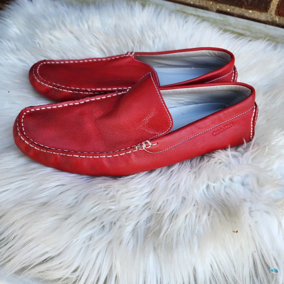 Calvin Klein leather‎ driving mocs 12 - Picture 2 of 8